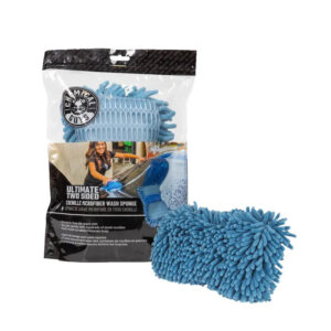 Ultimate two sided chenille microfiber wash sponge Chemical Guys Blue (MIC495)